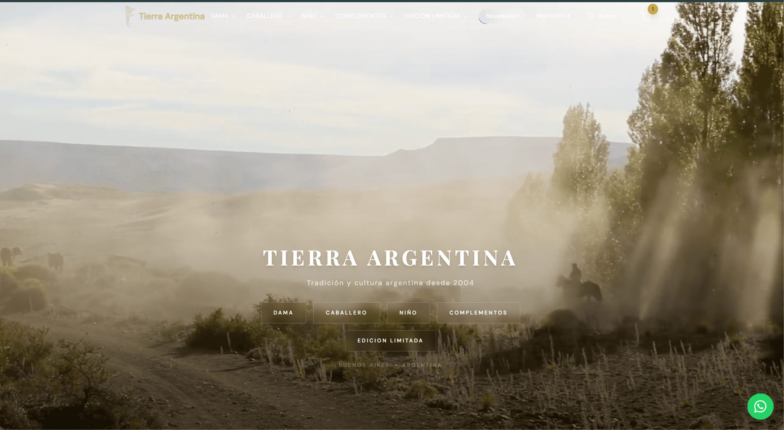 Sitio web de Tierra Argentina